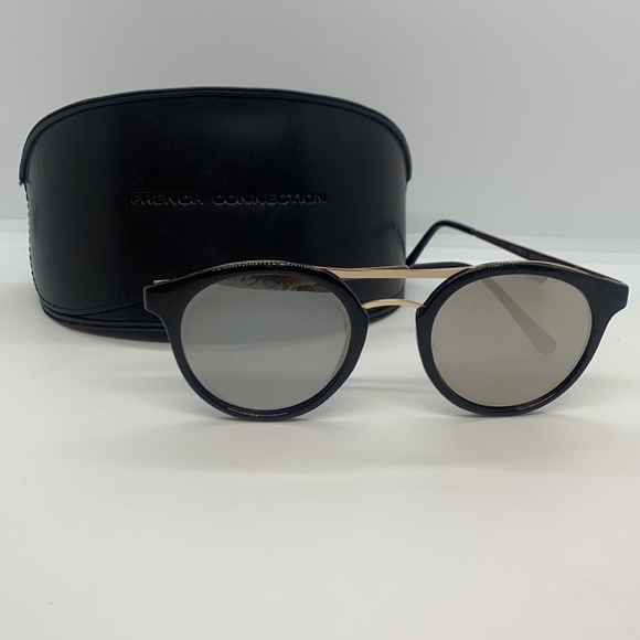 French Connection mirrored gold/black sunglasses main image 4